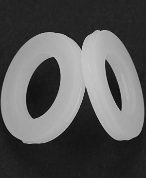 White Flat Rubber Seal Washer Ring 12 Pieces Seal Gasket Replacement for Pipe, Water Tap Connection(3/4 inch)