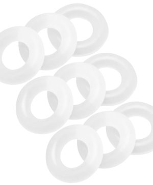 10Pcs 6mm ID Silicone Flat Washers, 12mm OD 3mm Wall Thickness O-ring Sealing Spacer Gasket Ring for Faucet Pipe Water Hose Nut Valve White
