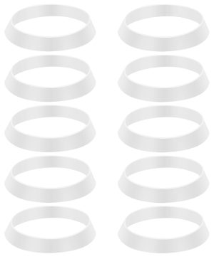 10 PCS Seal Ring Silicone Washer Waste Pipe Seal Ring Rubber Gasket Washers Plumbing for 1 1/2 Inch Drain Pipe Sink Drains (White)