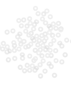 Silicone O-Rings, 5mm OD 2mm ID 1.5mm Width  Seal Gasket for Compressor Valves Pipe Repair, White, Pack of 100