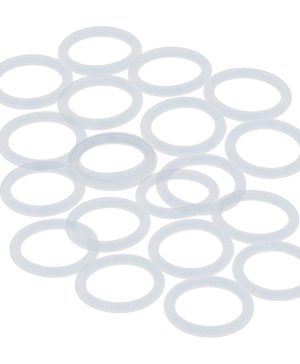 20Pcs 19mm ID Silicone Flat Washers, 25mm OD 3mm Wall Thickness O-ring Sealing Spacer Gasket Ring for Faucet Pipe Water Hose Nut Valve White