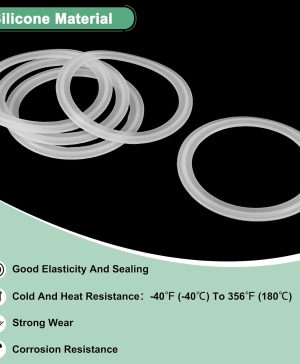 5-Pack Silicone O-Rings Gasket, 3.5" O-Rings Seal Gasket for Compressor Valves Pipe Repair/Sink Plug/Bathtub Plug/Sealing Faucets, Washer Clamp