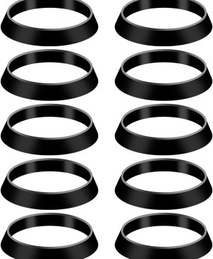 10pcs Cone Seal Ring, Waste Pipe Seal Ring Sink Drain Gasket Cone Rubber Washers Plumbing for 1 1/2 Inch Shower Drain Pipe Sink Tube Odour Trap Siphon 38mm Inner Diameter 43mm Outer Diameter