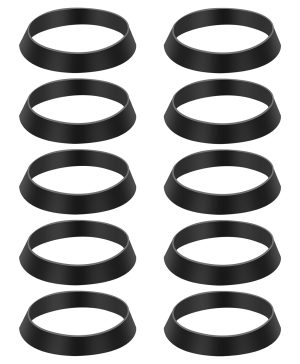 10 PCS Seal Ring Silicone Washer Waste Pipe Seal Ring Rubber Gasket Washers Plumbing for Drain Pipe Sink Drains,OD 36mm, ID 31.5mm (Black)